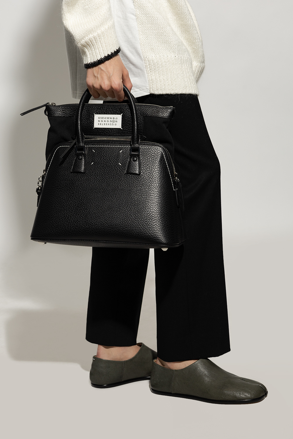 Straw Flap Crossbody bag - Black '5AC Medium' shoulder bag Maison Margiela  - SchaferandweinerShops Libya